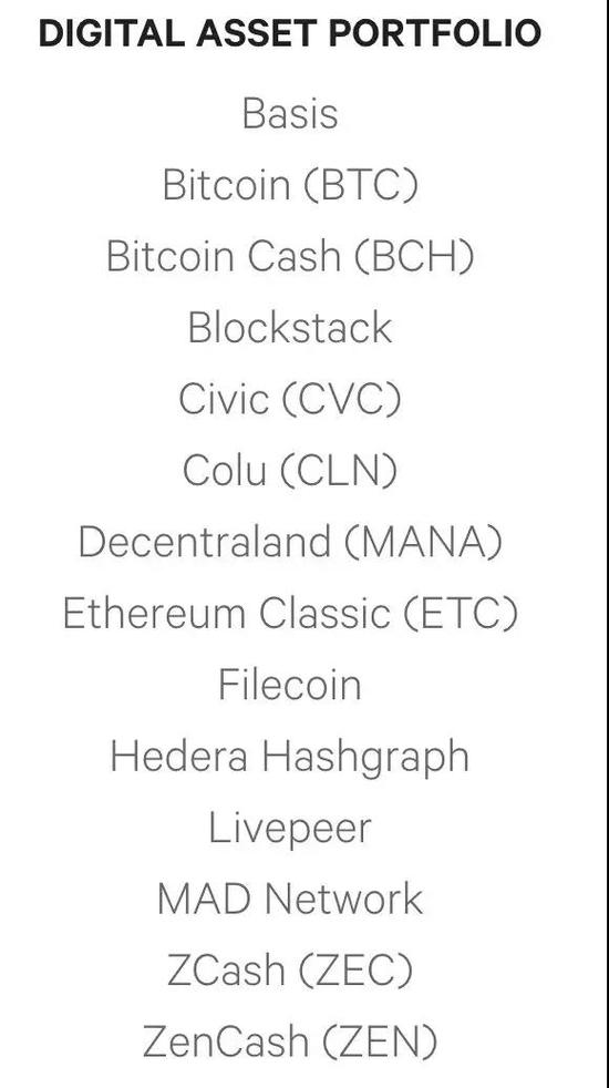 DCG 网站列出了该集团持有数字资产不过十几种；其中 90% 集中在五个币种